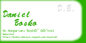 daniel bosko business card